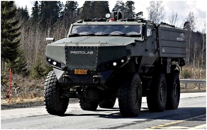 Финский бронеавтомобиль-вездеход Protolab PMPV 6×6 MiSu Финский бронеавтомобиль-вездеход Protolab PMPV 6×6 MiSu
