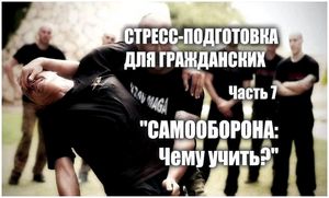 Стресс-подготовка для гражданских. Часть 7: Самооборона - чему учить?