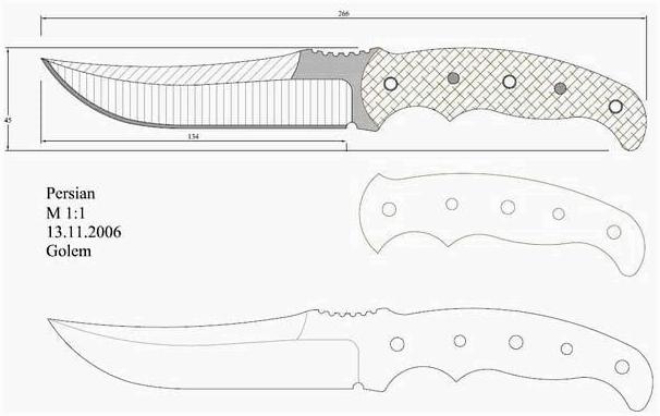 Чертежи для изготовления ножей. Часть 1