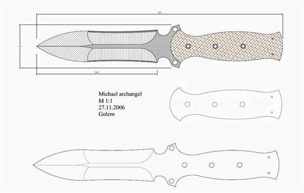 Чертежи для изготовления ножей. Часть 1