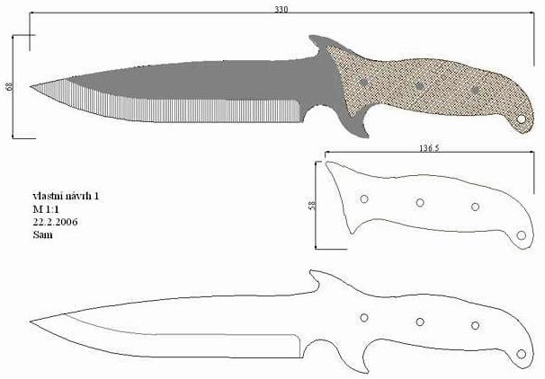 Чертежи для изготовления ножей. Часть 1