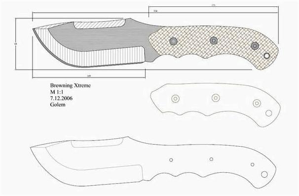 Чертежи для изготовления ножей. Часть 1
