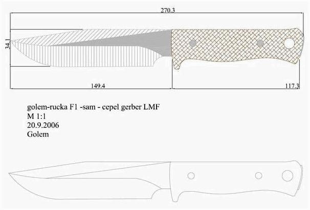 Чертежи для изготовления ножей. Часть 1
