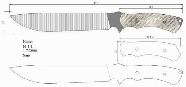 Чертежи для изготовления ножей. Часть 1
