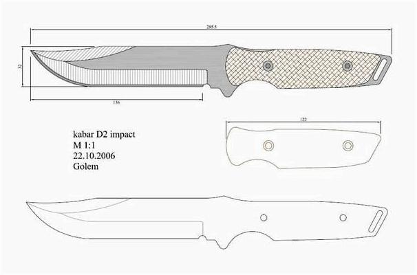 Чертежи для изготовления ножей. Часть 1
