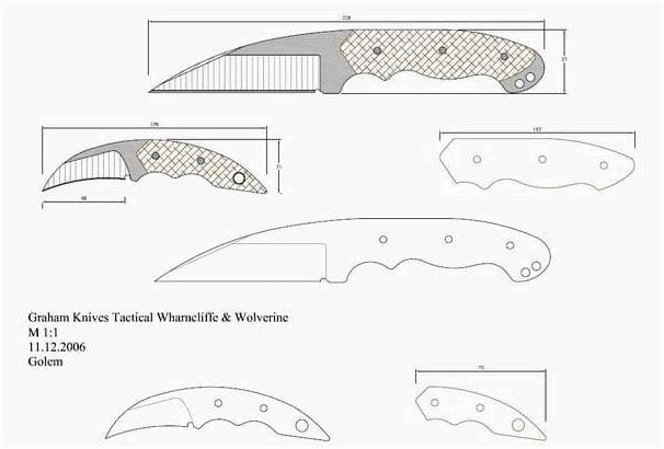 Чертежи для изготовления ножей. Часть 1