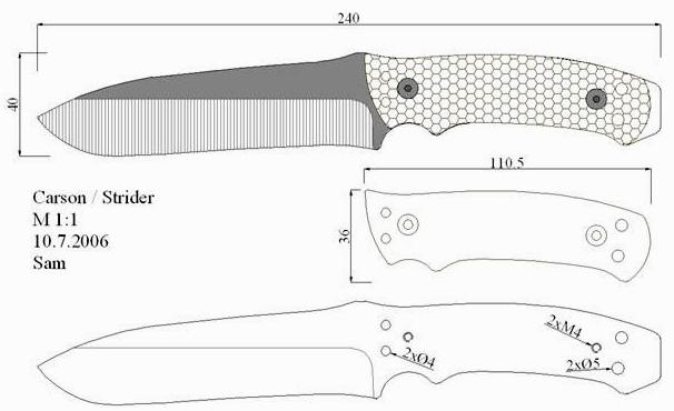 Чертежи ножей для изготовления. Часть 2