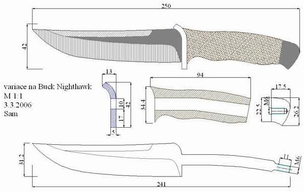 Чертежи ножей для изготовления. Часть 2