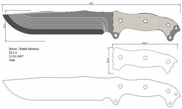 Чертежи ножей для изготовления. Часть 2