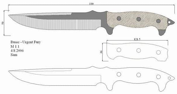 Чертежи ножей для изготовления. Часть 2