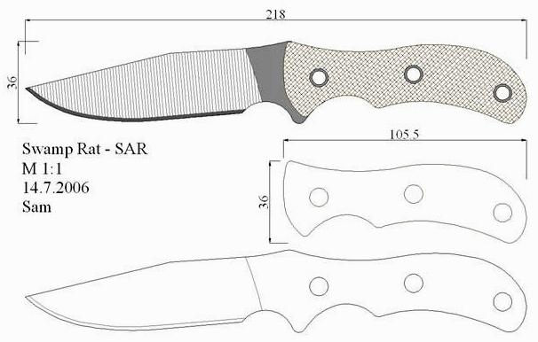 Чертежи ножей для изготовления. Часть 2