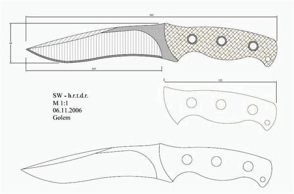 Чертежи ножей для изготовления. Часть 2