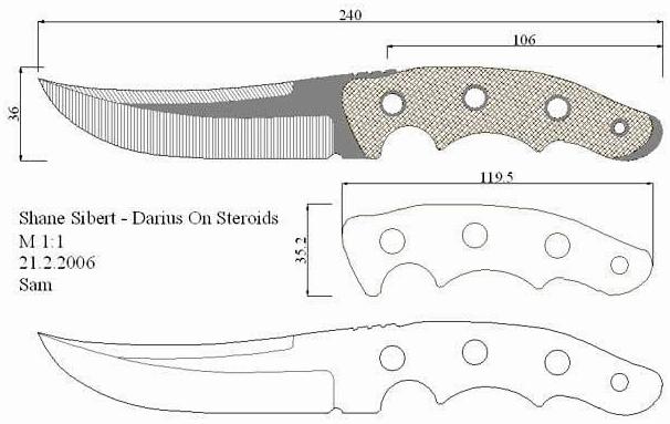 Чертежи ножей для изготовления. Часть 2