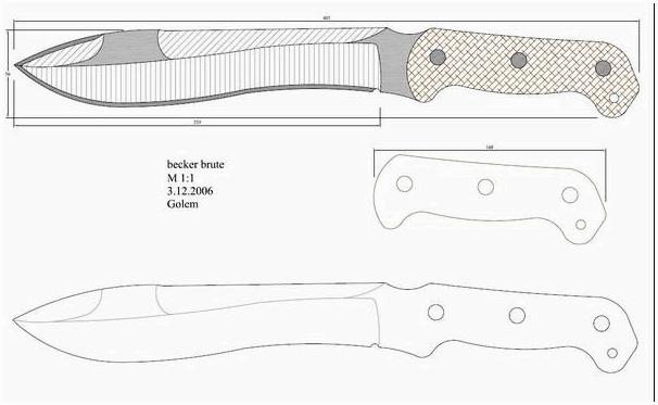 Чертежи ножей для изготовления. Часть 2