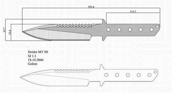 Чертежи ножей для изготовления. Часть 2