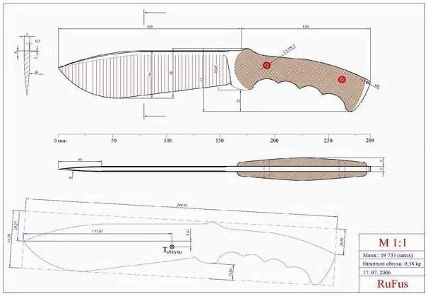 Чертежи ножей для изготовления. Часть 2