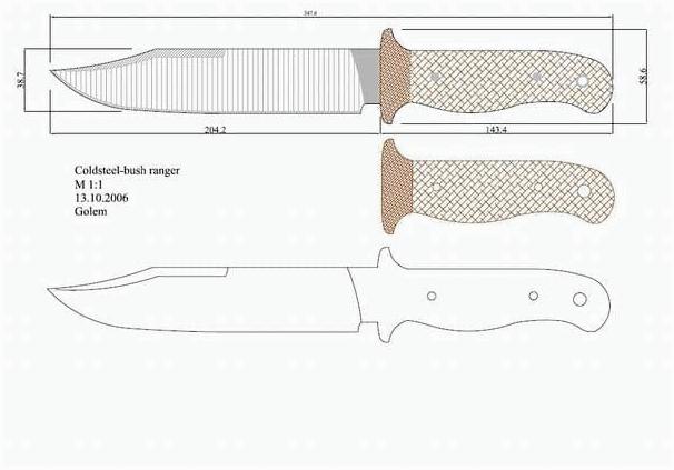 Чертежи ножей для изготовления. Часть 2