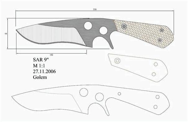 Чертежи ножей для изготовления. Часть 2
