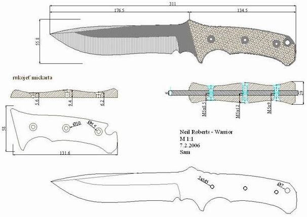 Чертежи ножей для изготовления. Часть 2