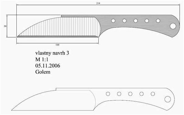 Чертежи ножей для изготовления. Часть 2