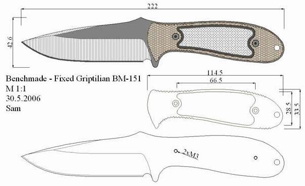 Чертежи ножей для изготовления. Часть 2