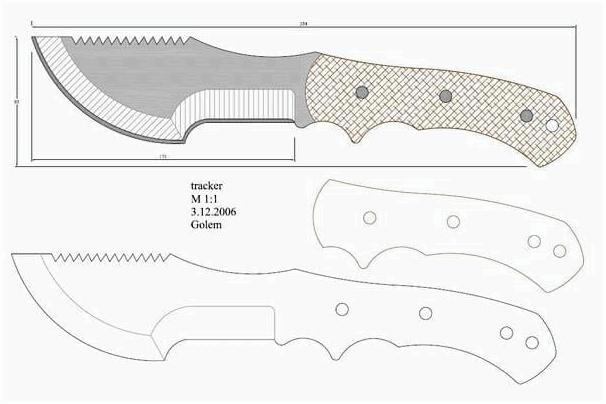 Чертежи ножей для изготовления. Часть 2