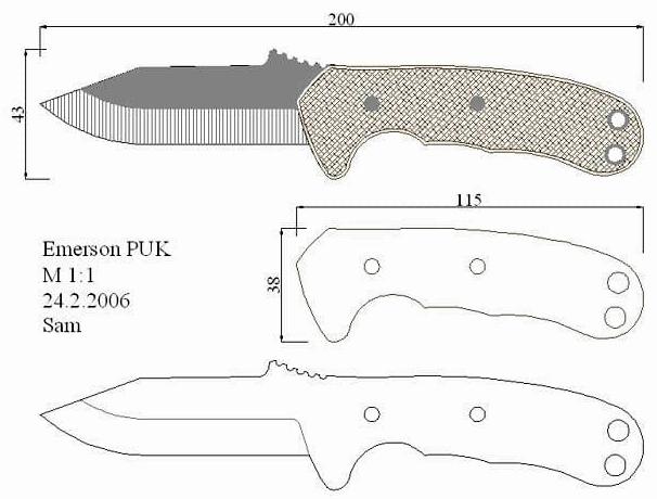 Чертежи ножей для изготовления. Часть 2
