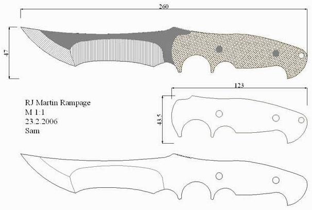 Чертежи ножей для изготовления. Часть 2