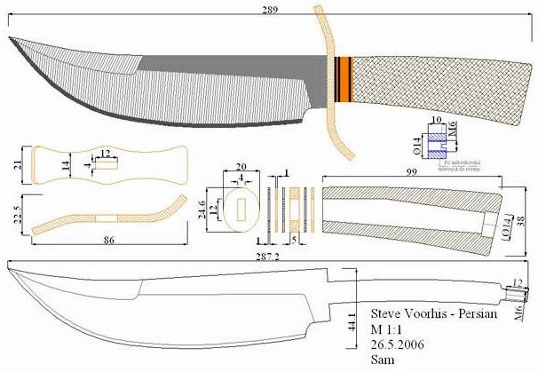 Чертежи ножей для изготовления. Часть 2