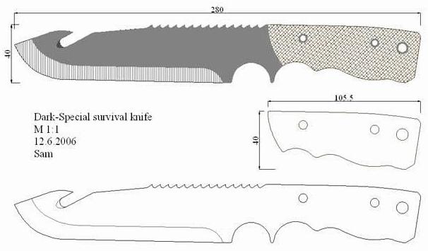 Чертежи ножей для изготовления. Часть 2