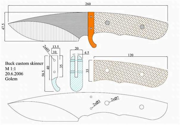 Чертежи ножей для изготовления. Часть 2