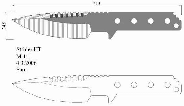 Чертежи ножей для изготовления. Часть 2