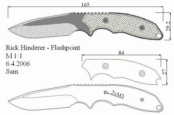 Чертежи ножей для изготовления. Часть 2