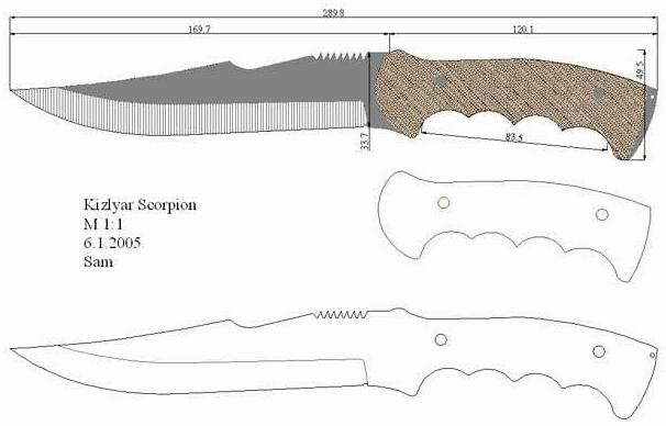 Чертежи ножей для изготовления. Часть 3