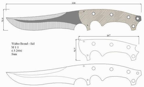 Чертежи ножей для изготовления. Часть 3