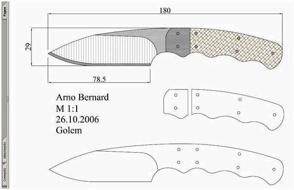 Чертежи ножей для изготовления. Часть 3