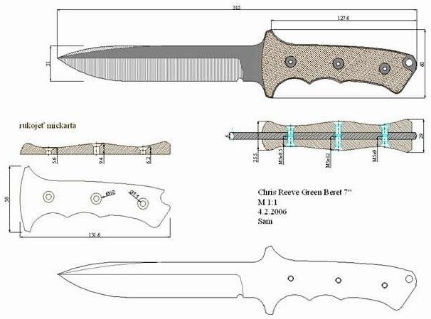 Чертежи ножей для изготовления. Часть 3