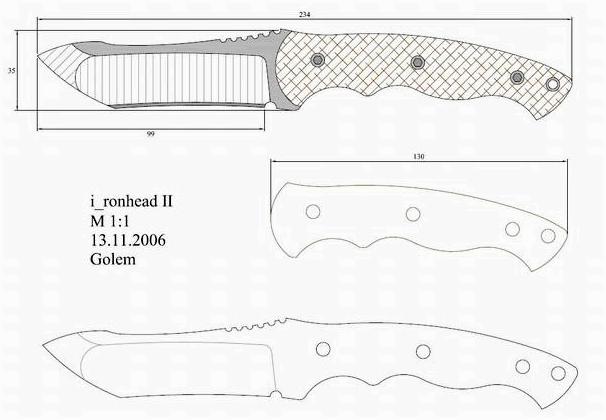 Чертежи ножей для изготовления. Часть 3