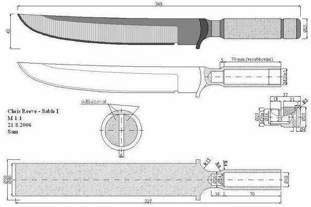 Чертежи ножей для изготовления. Часть 3