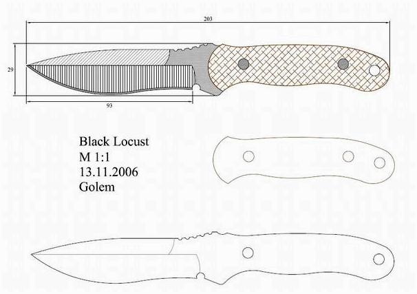 Чертежи ножей для изготовления. Часть 3