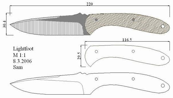 Чертежи ножей для изготовления. Часть 3
