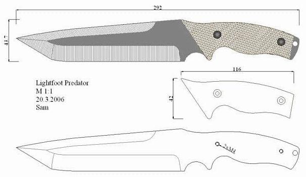 Чертежи ножей для изготовления. Часть 3
