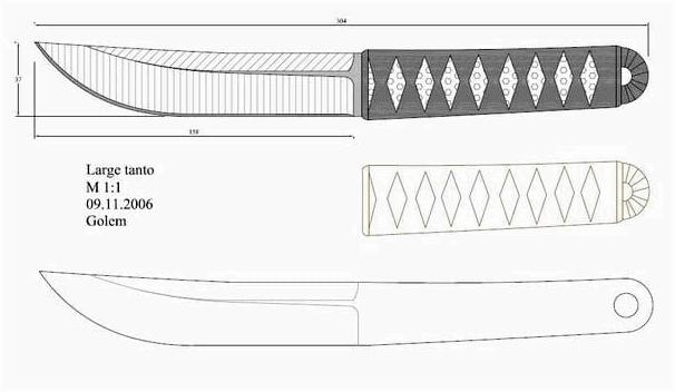 Чертежи ножей для изготовления. Часть 3