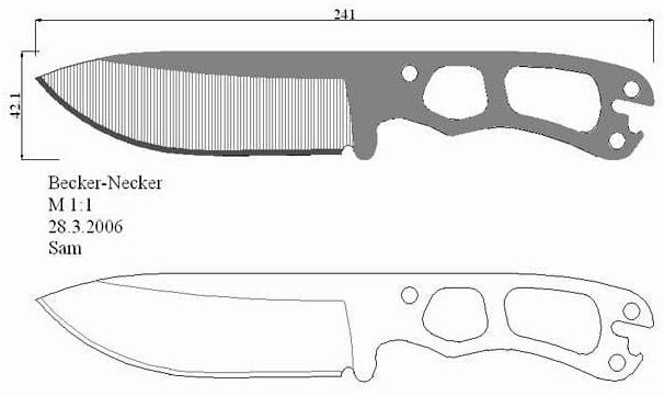 Чертежи ножей для изготовления. Часть 3