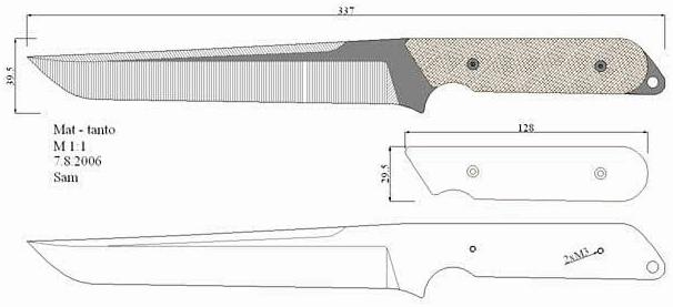Чертежи ножей для изготовления. Часть 3