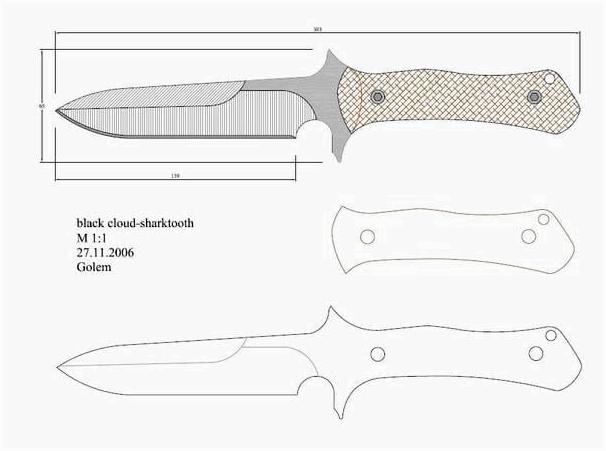 Чертежи ножей для изготовления. Часть 3
