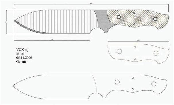 Чертежи ножей для изготовления. Часть 3