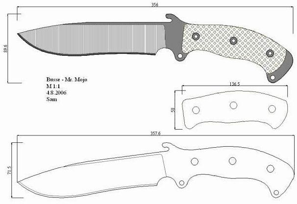 Чертежи ножей для изготовления. Часть 3
