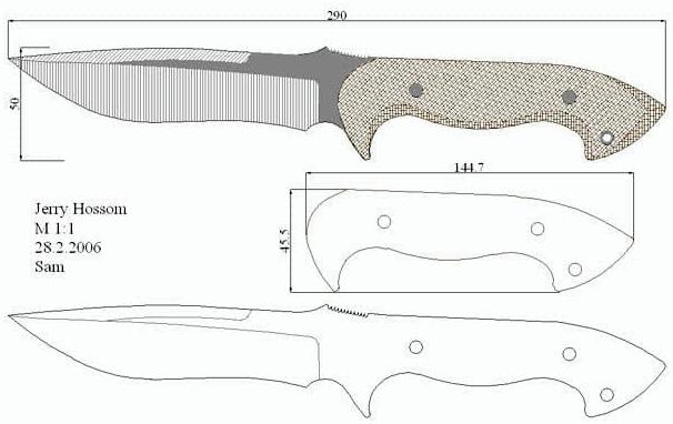 Чертежи ножей для изготовления. Часть 3