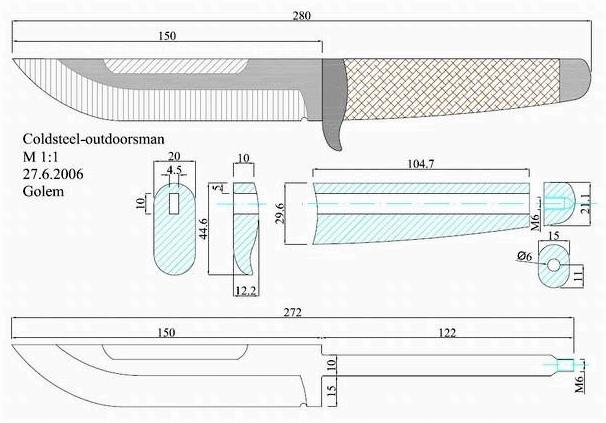 Чертежи ножей для изготовления. Часть 3